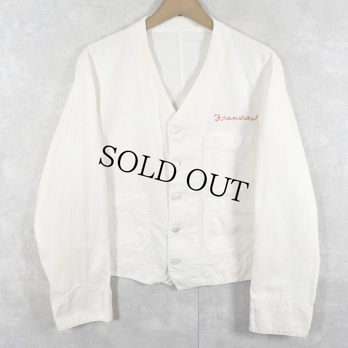 画像2: 40's〜 コットン ショートワークジャケット (2)