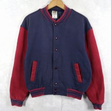 画像1: 90〜2000's FRUIT OF THE LOOM 2トーン スウェットスタジャン M (1)