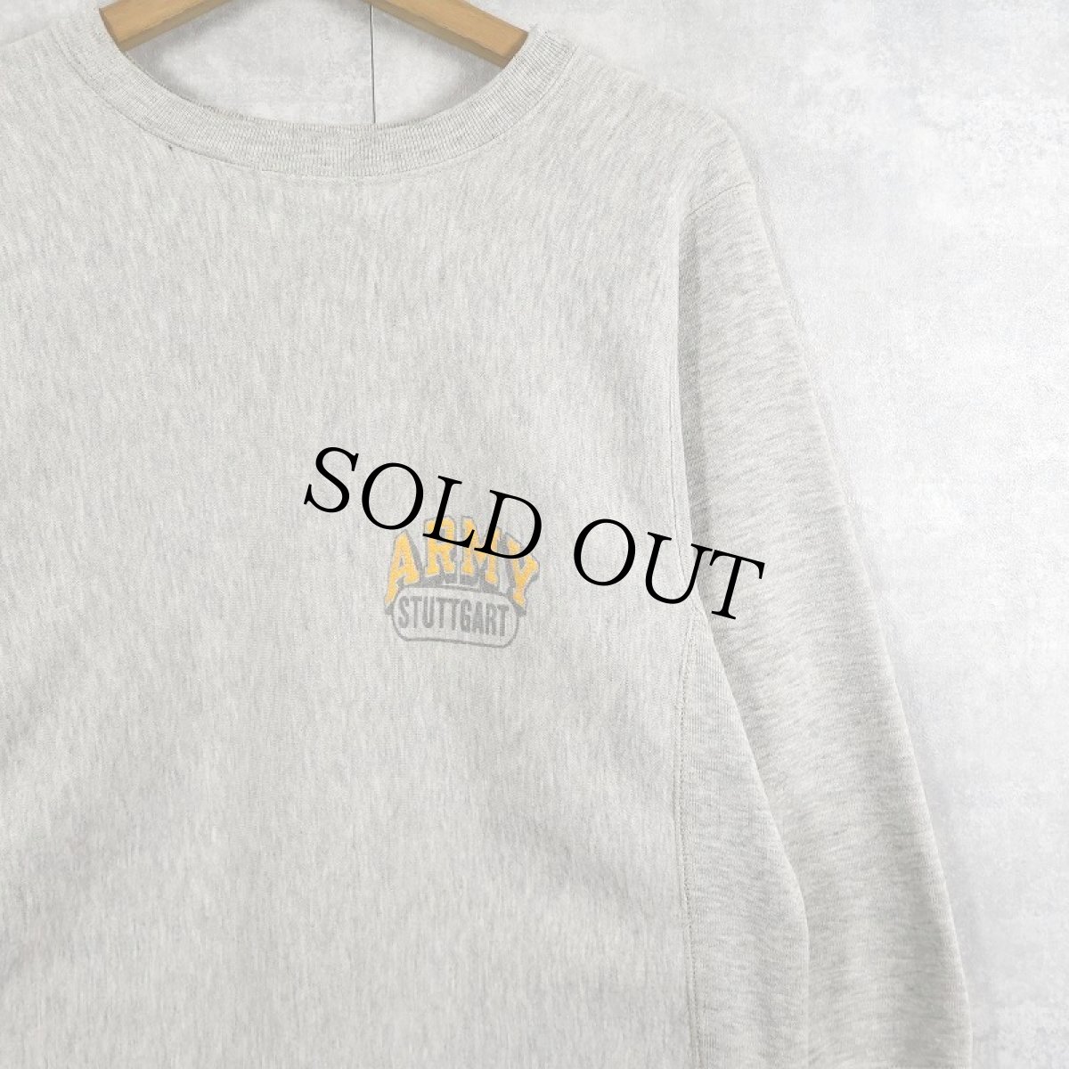 画像1: 80's Champion REVERSE WEAVE トリコタグ USA製 "ARMY" プリントスウェット S (1)