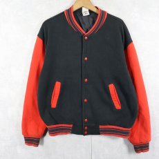 画像1: 90〜2000's FRUIT OF THE LOOM 2トーン スウェットスタジャン L (1)