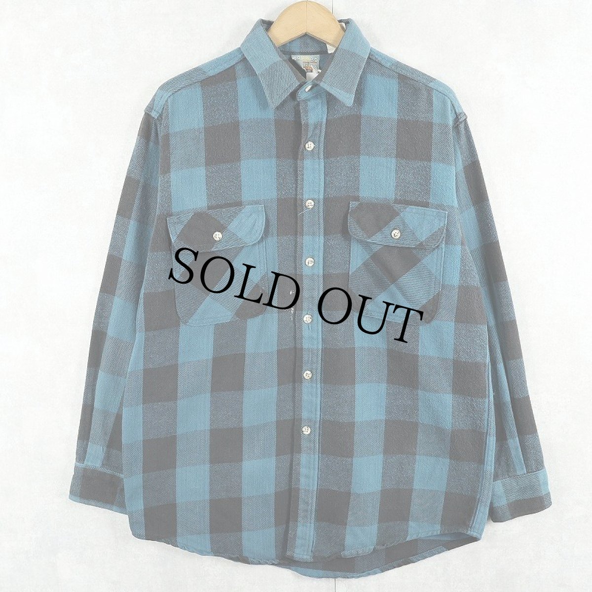 画像1: 90's OZARK TRAIL バッファローチェック柄 ヘビーネルシャツ (1)