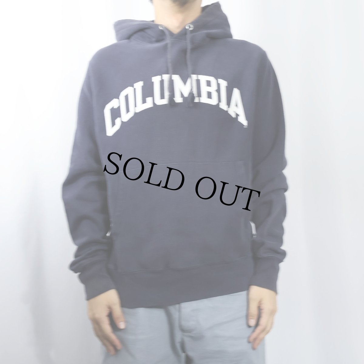 画像2: Champion REVERSE WEAVE "COLUMBIA" プリントスウェットフーディー NAVY S (2)