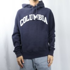 画像2: Champion REVERSE WEAVE "COLUMBIA" プリントスウェットフーディー NAVY S (2)