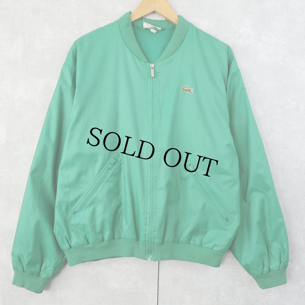 画像1: 70〜80's CHEMISE LACOSTE FRANCE製 ロゴワッペン ジップジャケット SIZE4 (1)