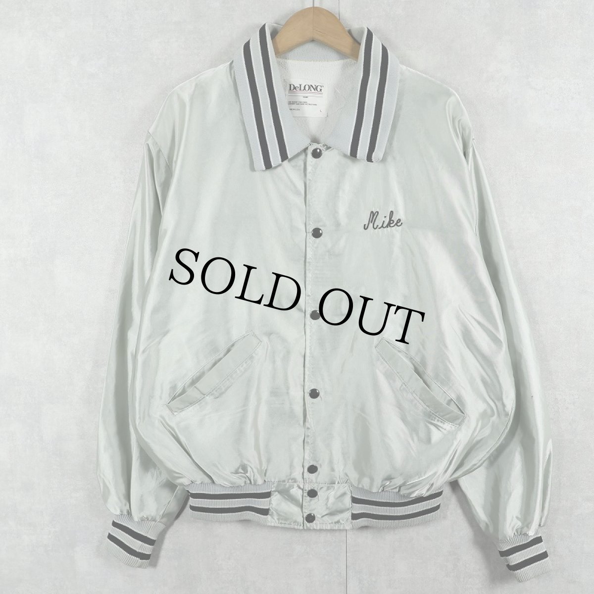 画像2: 80's DeLONG USA製 "Wheel of Time" プリント ナイロンスタジャン L (2)