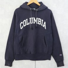 画像1: Champion REVERSE WEAVE "COLUMBIA" プリントスウェットフーディー NAVY S (1)