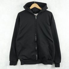 画像1: PLUMA 裏サーマル スウェットジップパーカー BLACK L (1)