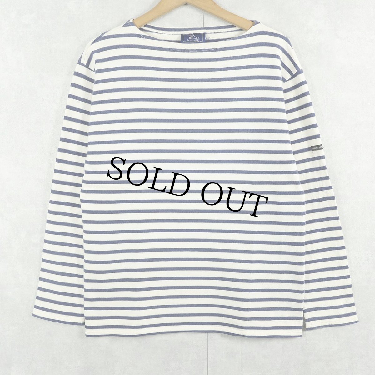 画像1: SAINT JAMES ボーダー柄ロンT NAVY (1)