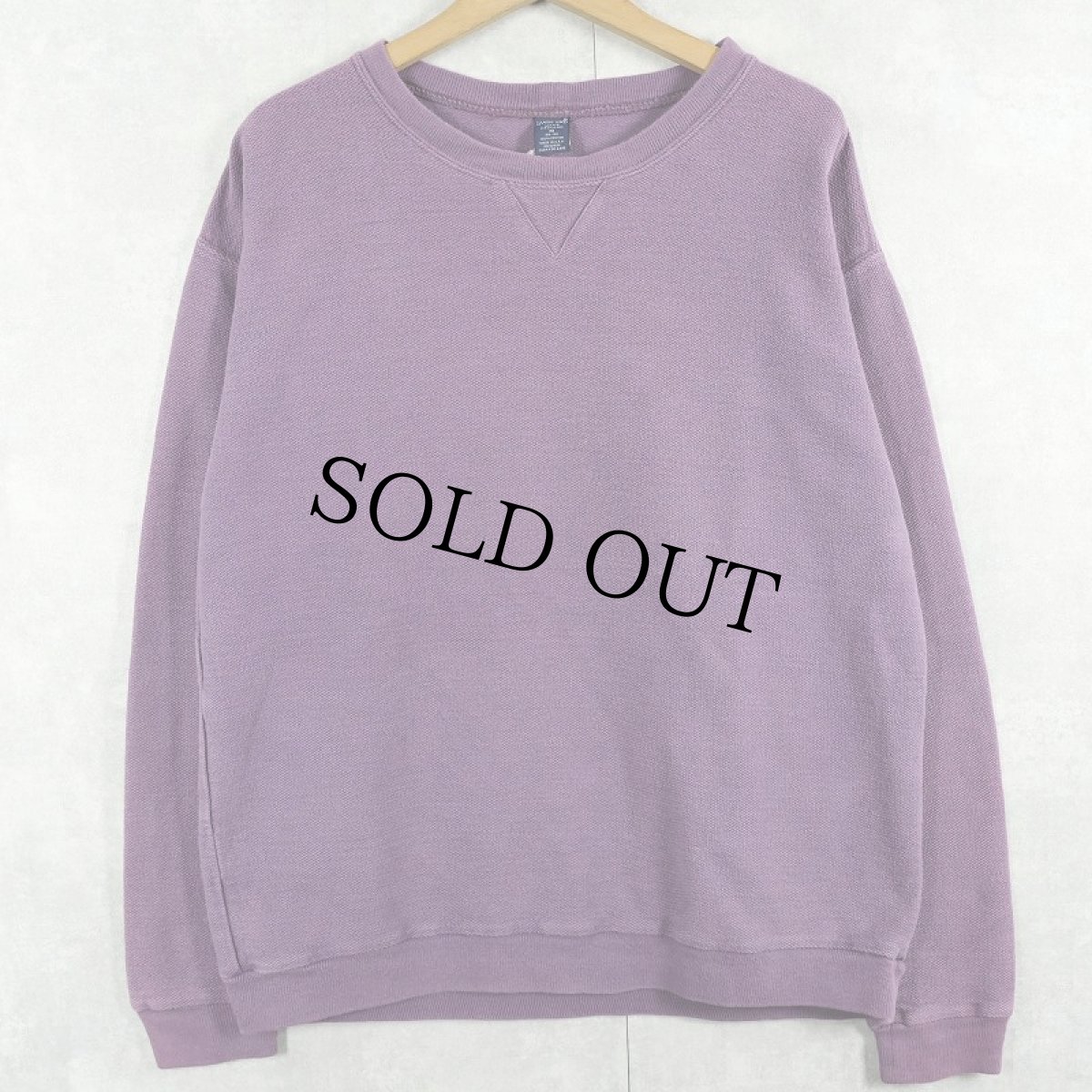 画像1: 90's LANDS' END USA製 前V 鹿の子スウェット M (1)