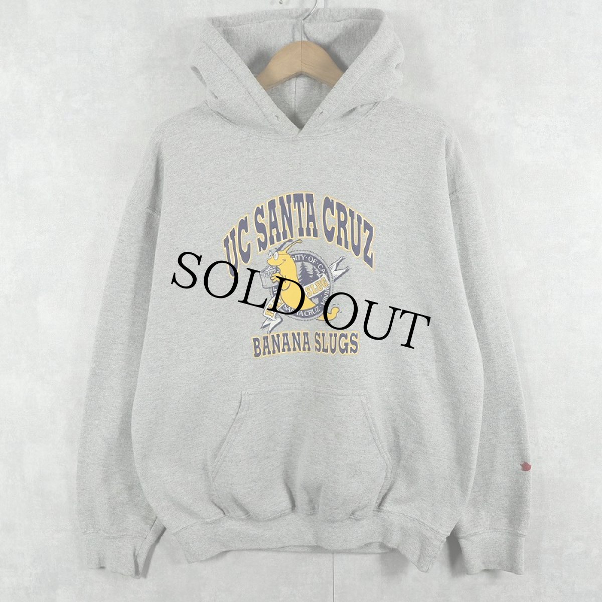 画像1: "UC SANTA CRUZ BANANA SLUGS" プリントスウェットフーディー M (1)
