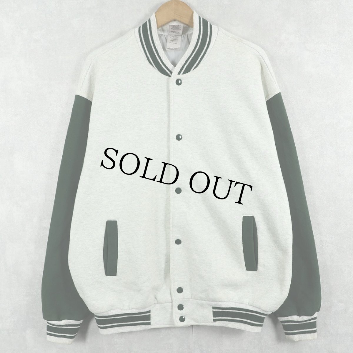 画像1: 90〜2000's FRUIT OF THE LOOM 2トーン スウェットスタジャン XL (1)