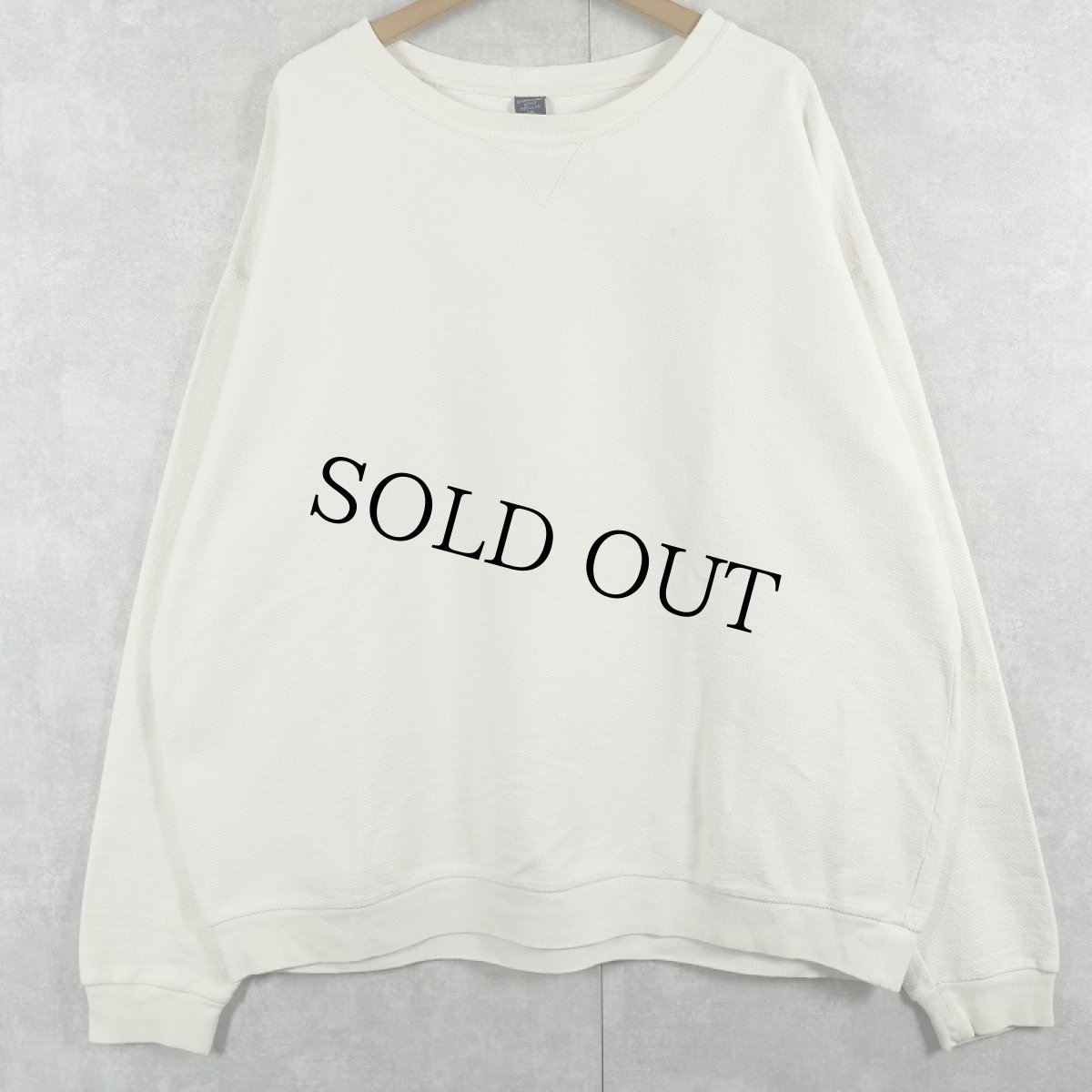 画像1: 90's LANDS' END USA製 前V 鹿の子スウェット 2XL (1)