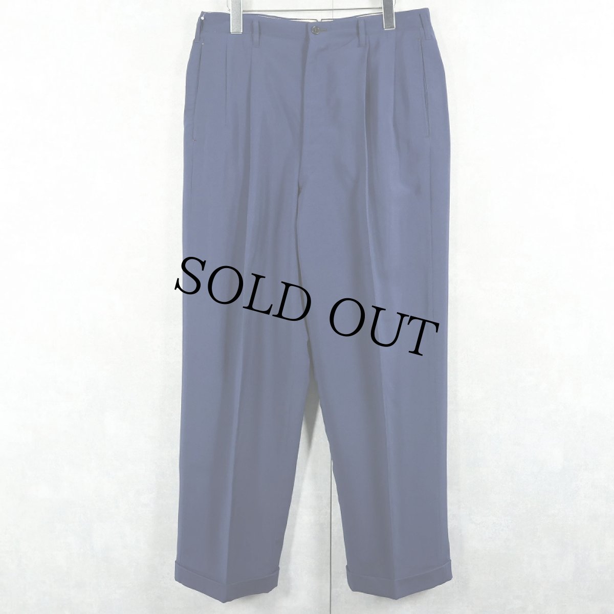 画像1: 50's〜 2タックスラックス NAVY W33 (1)