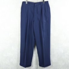 画像1: 50's〜 2タックスラックス NAVY W33 (1)