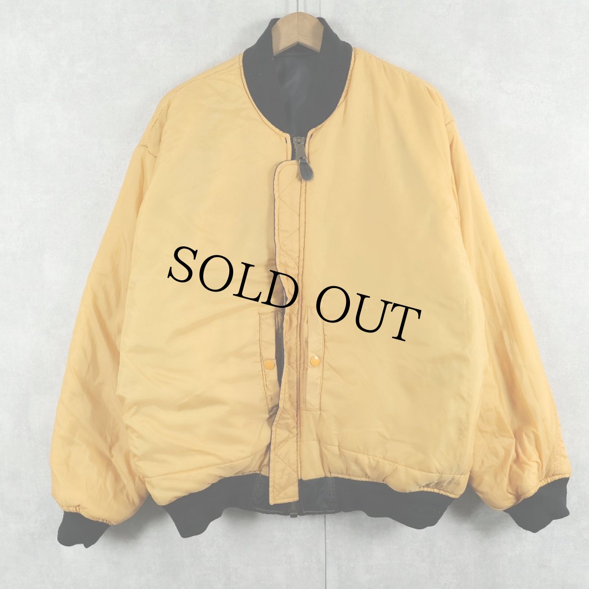 画像2: 民間用 U.S.AIR FORCE "MA-1 TYPE" フライトジャケット BLACK LARGE (2)