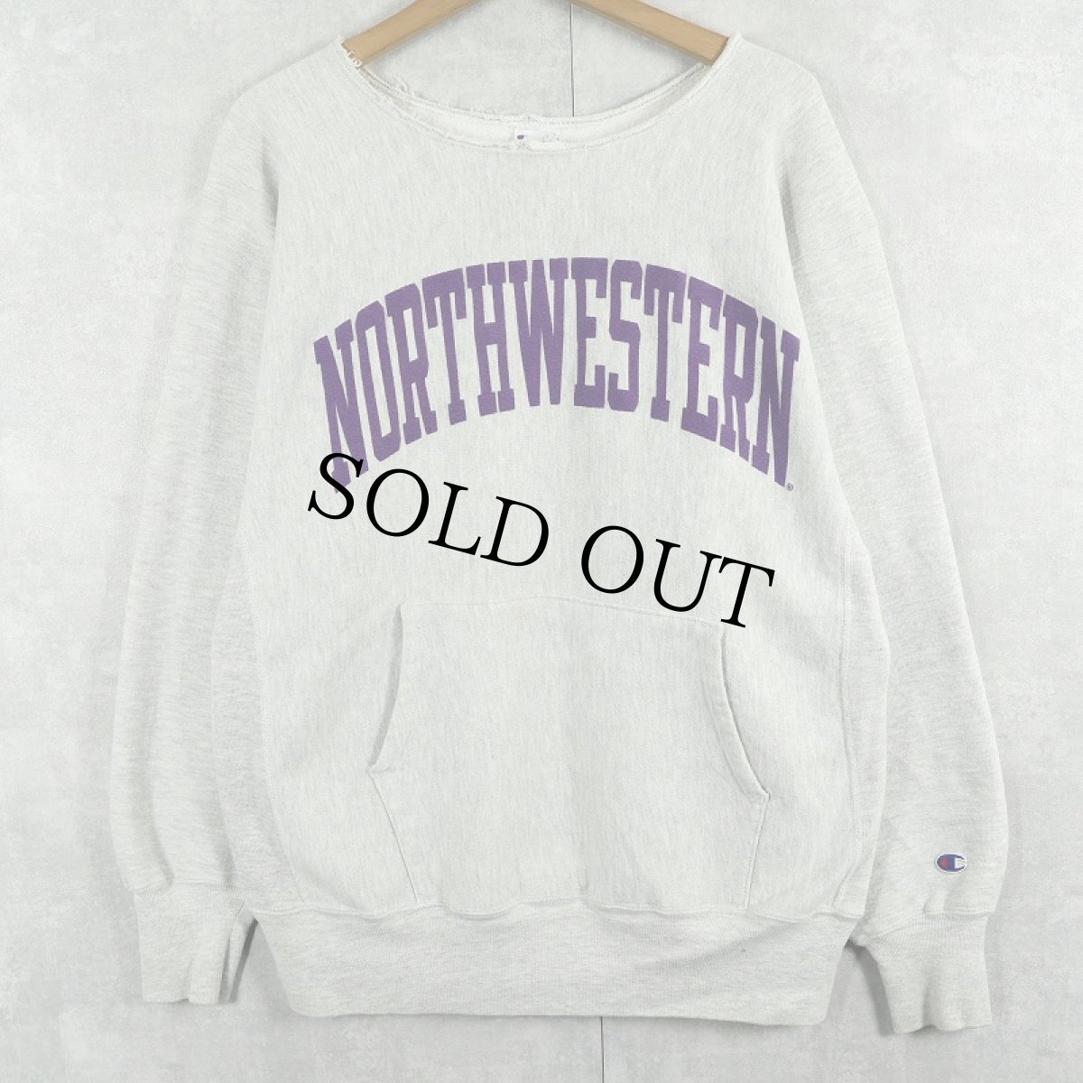 画像1: 90's Champion REVERSE WEAVE USA製 "NORTHWESTERN" プリントスウェット XL (1)