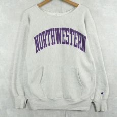 画像1: 90's Champion REVERSE WEAVE USA製 "NORTHWESTERN" プリントスウェット XL (1)