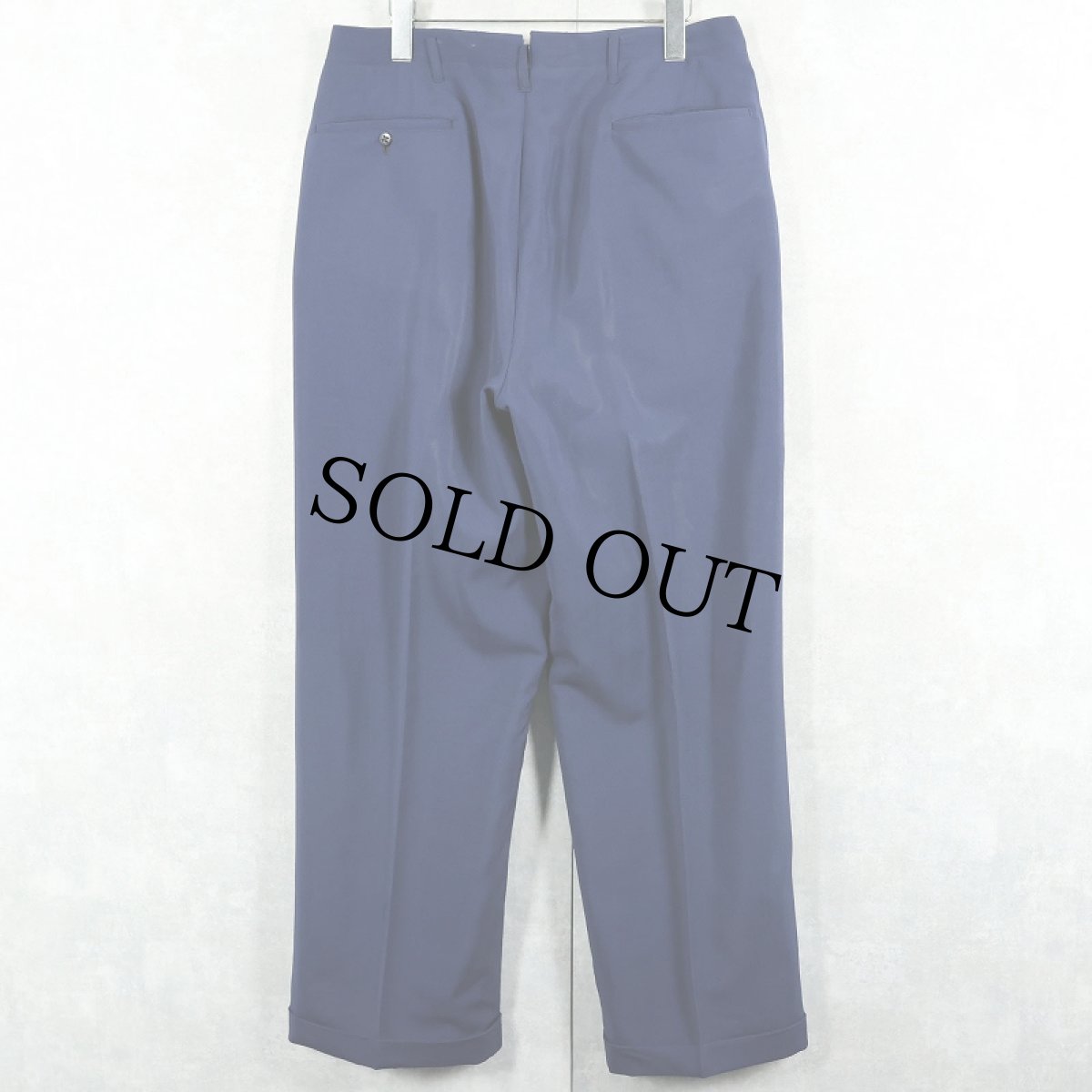 画像2: 50's〜 2タックスラックス NAVY W33 (2)