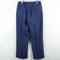 画像2: 50's〜 2タックスラックス NAVY W33 (2)
