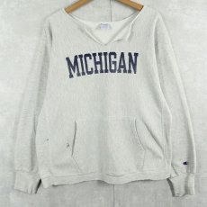 画像1: 90's Champion REVERSE WEAVE USA製 "MICHIGAN" プリントスウェット XL (1)