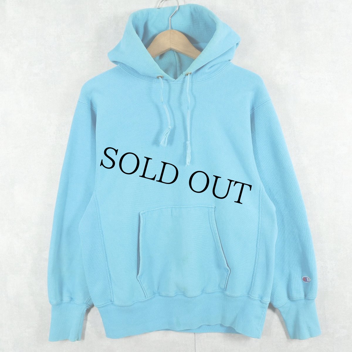 画像1: 90's Champion REVERSE WEAVE USA製 目無し スウェットフーディー M (1)