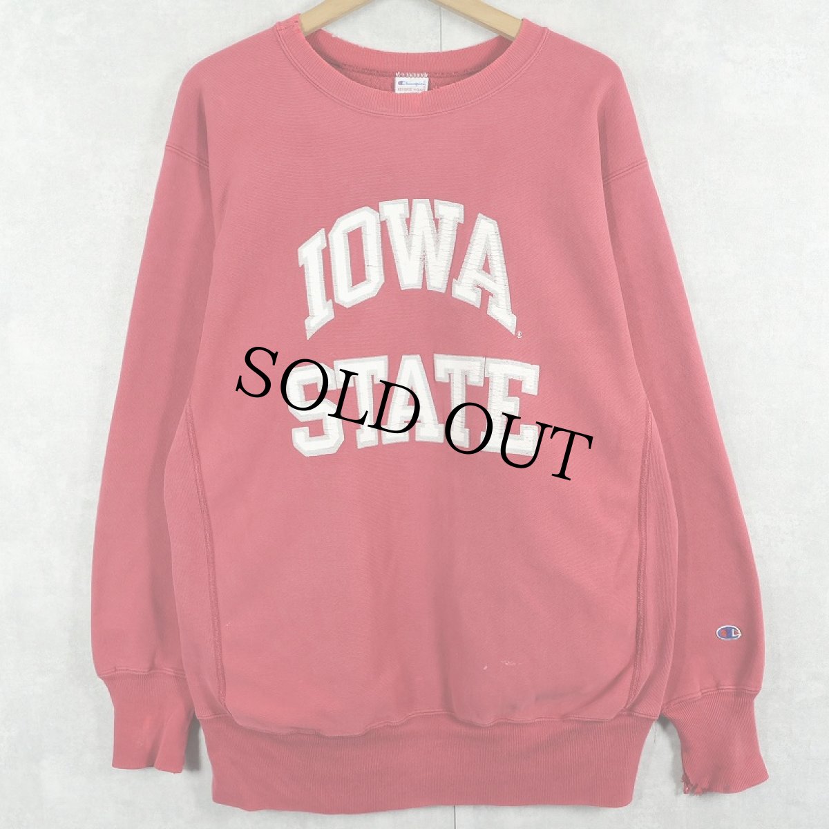 画像1: 90's Champion REVERSE WEAVE USA製 "IOWA STATE" プリントスウェット XL (1)