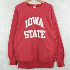 画像1: 90's Champion REVERSE WEAVE USA製 "IOWA STATE" プリントスウェット XL (1)