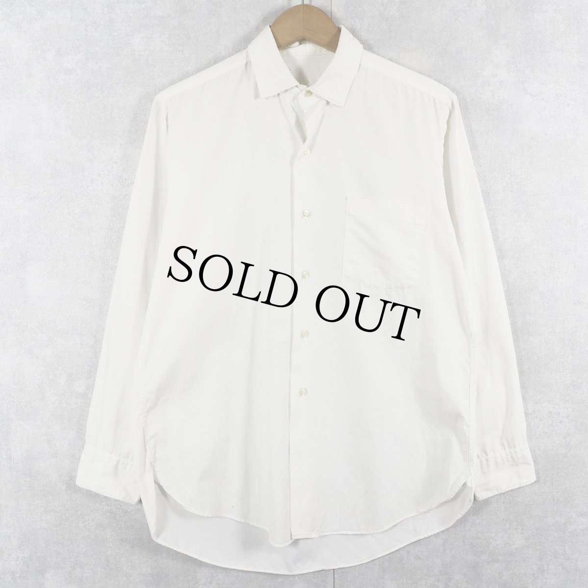 画像1: 60's マチ付き コットンシャツ (1)