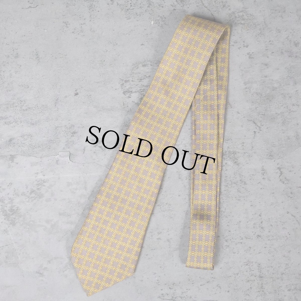 画像1: HERMES FRANCE製 総柄 シルクネクタイ (1)