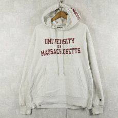 画像1: 2000's Champion REVERSE WEAVE "UNIVERSITY OF MASSACHUSETTS" プリントスウェットフーディー M (1)