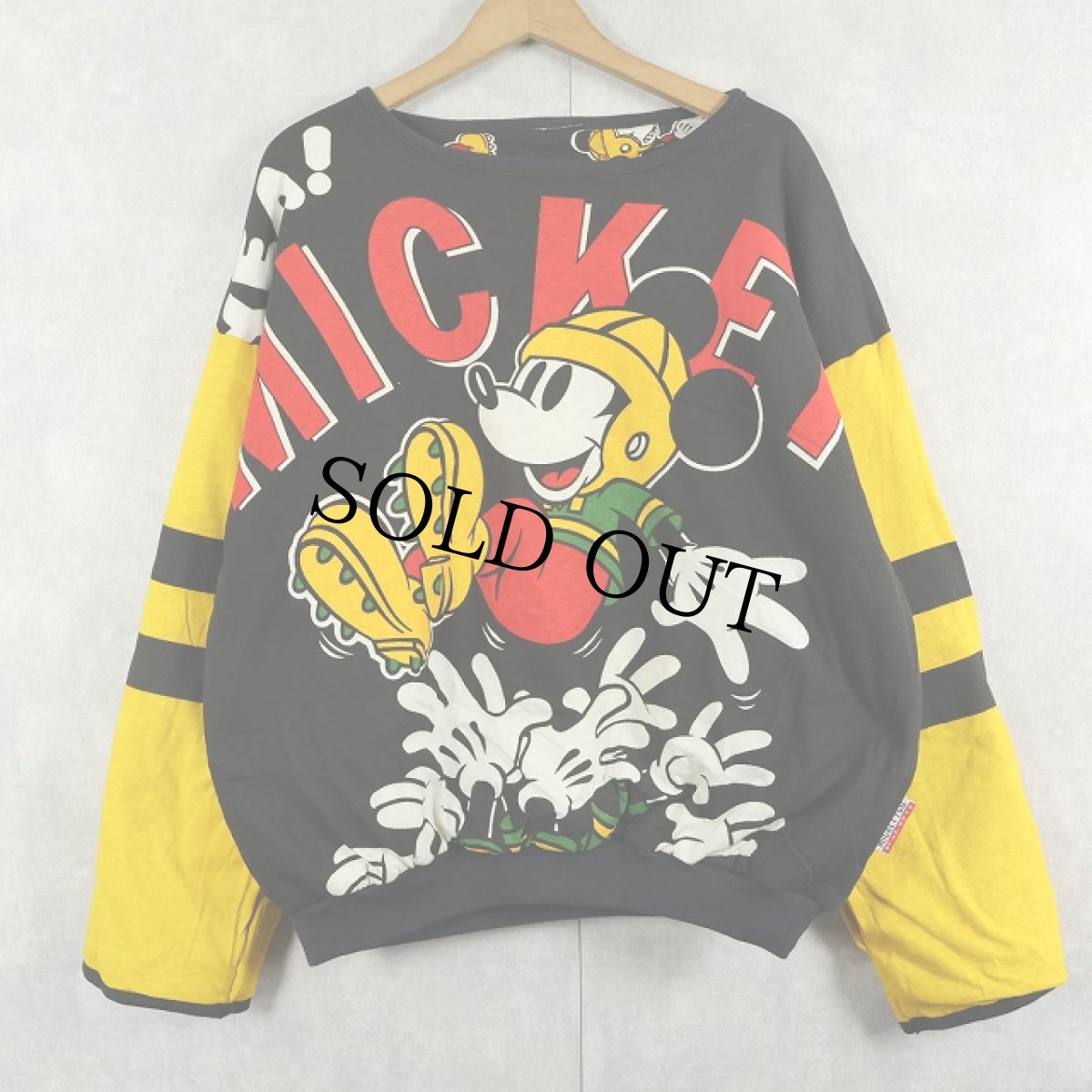 画像2: 〜90's MICKEY&CO "MICKEY MOUSE" 中綿入り リバーシブルスウェット (2)