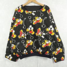 画像1: 〜90's MICKEY&CO "MICKEY MOUSE" 中綿入り リバーシブルスウェット  (1)
