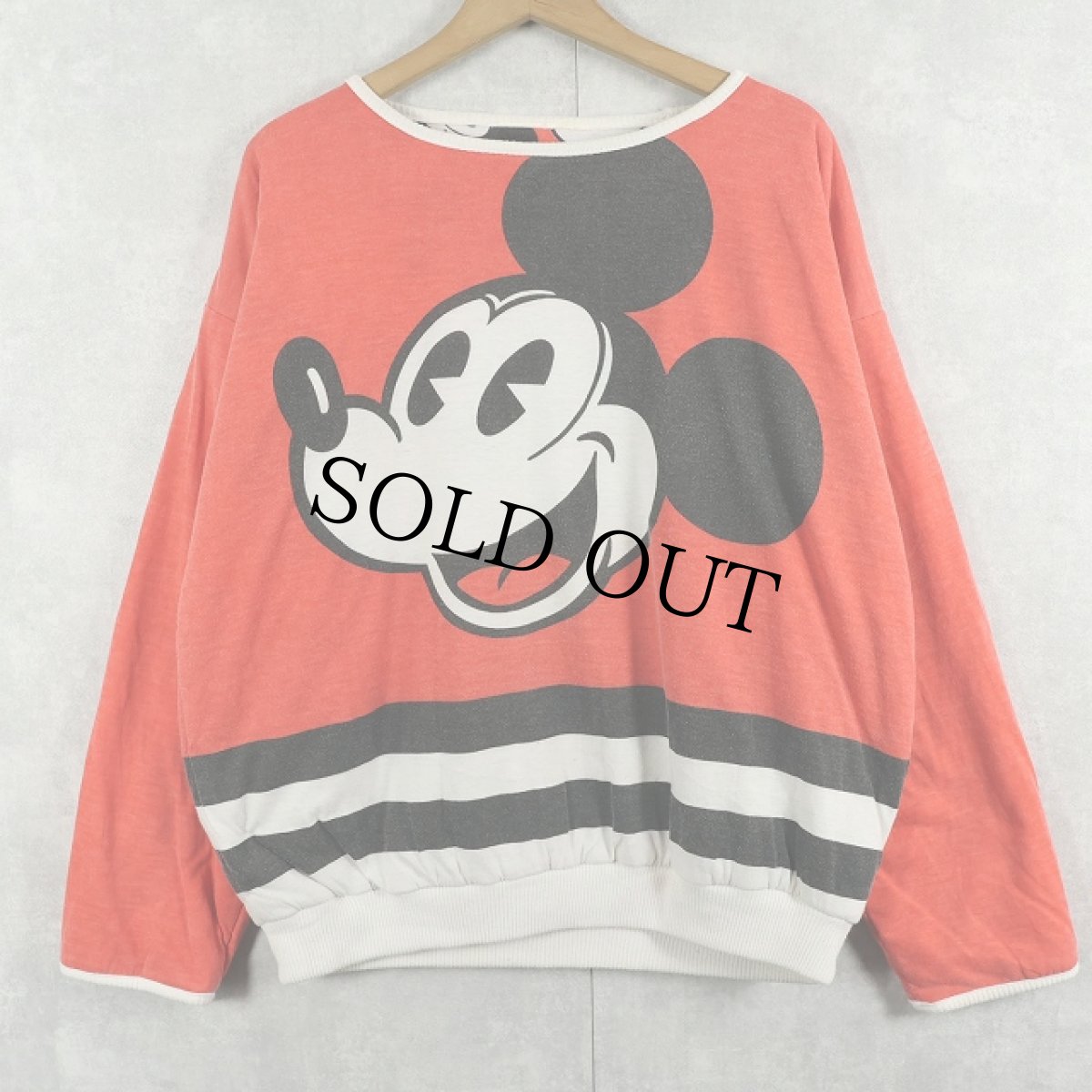 画像1: 80's〜 MICKEY MOUSE 中綿入り リバーシブルスウェット (1)
