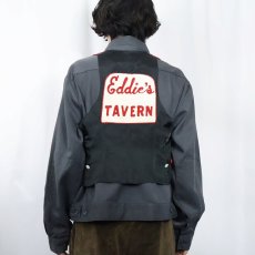 画像4: VINTAGE "Eddie's TAVERN" チェーン刺繍 ベスト (4)