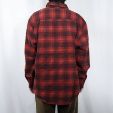 画像3: PENDLETON "MASON" チェック柄 ボタンダウン ライトネルシャツ XL (3)