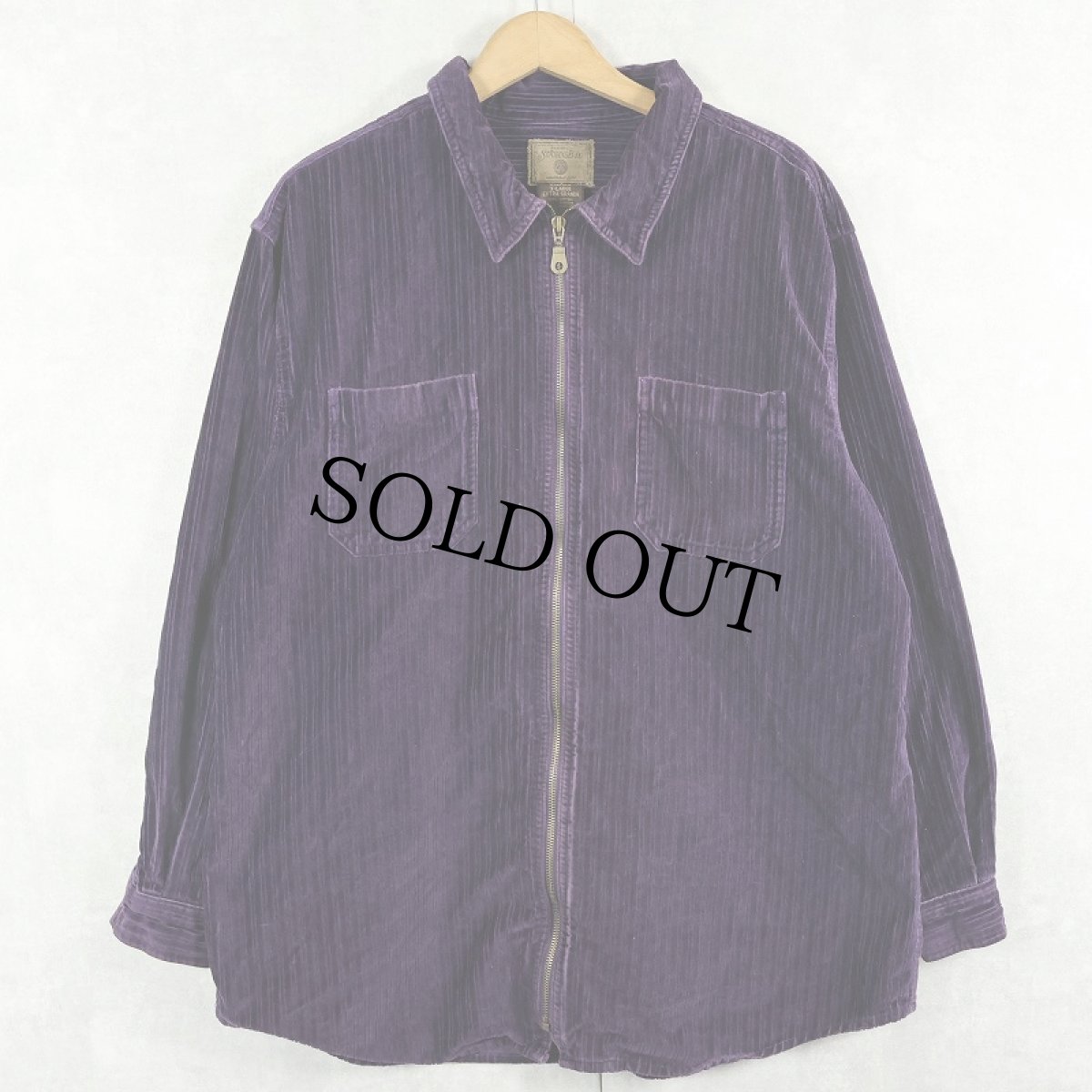 画像1: 【SALE】 90's〜 ST JOHN'S BAY コーデュロイジップシャツジャケット XL (1)