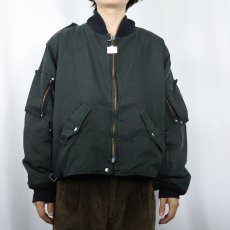 画像2: 80's ROYAL CANADIAN AIR FORCE "CAF GREEN" フライトジャケット SIZE7044 (2)