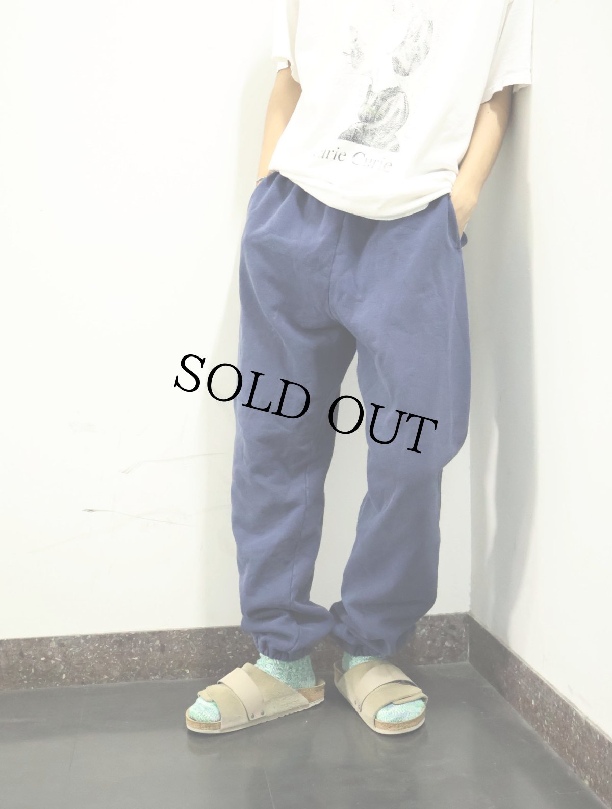 画像1: 90's RUSSELL ATHLETIC "HIGH COTTON" USA製 スウェットパンツ NAVY XL (1)