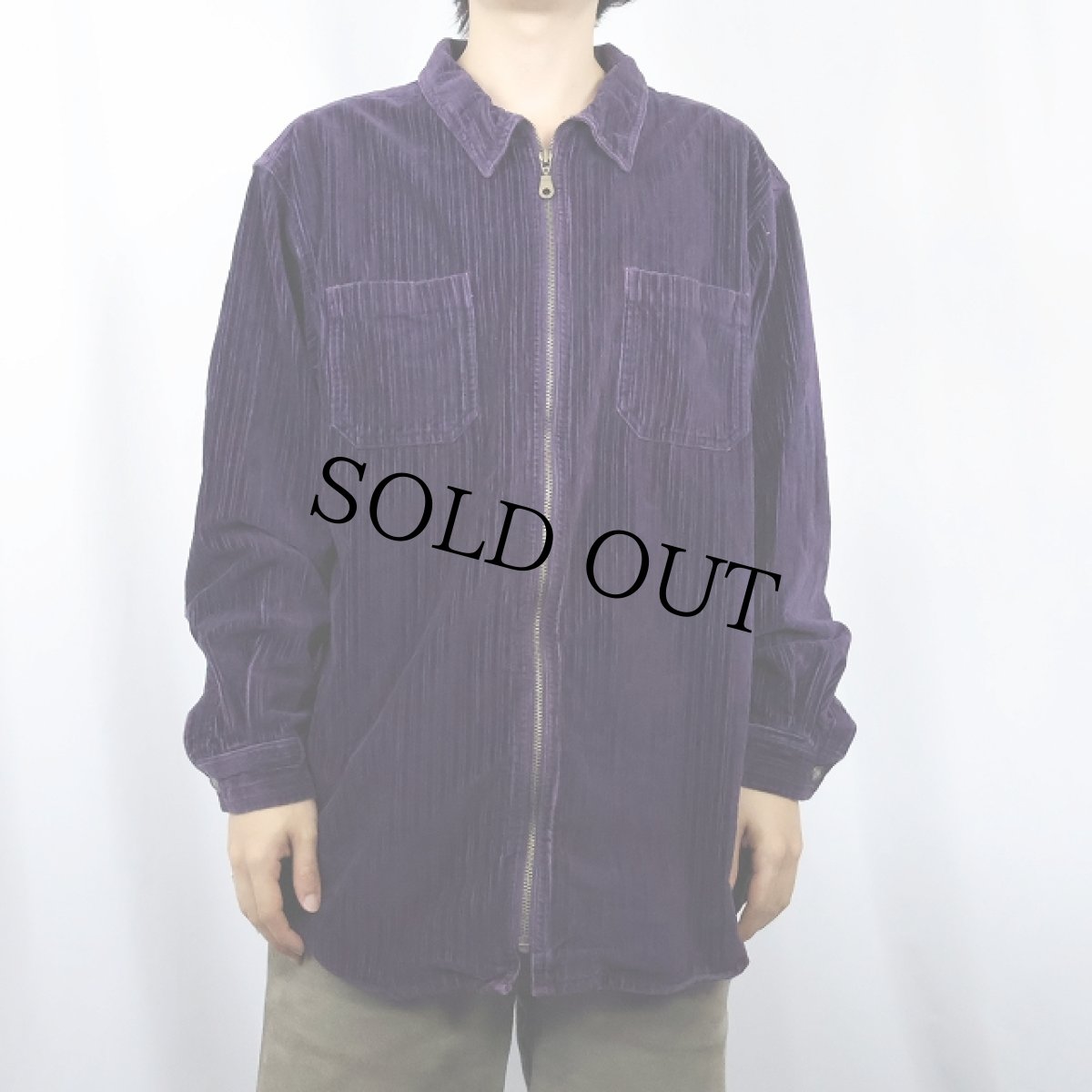画像2: 【SALE】 90's〜 ST JOHN'S BAY コーデュロイジップシャツジャケット XL (2)