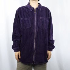 画像2: 90's〜 ST JOHN'S BAY コーデュロイジップシャツジャケット XL (2)