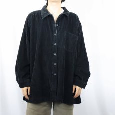画像2: L.L.Bean チェック柄ライナー コーデュロイシャツジャケット BLACK 3X (2)