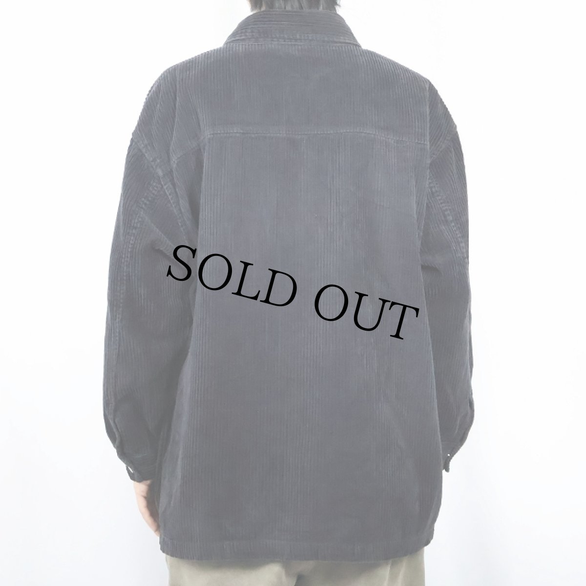 画像3: 90's〜 DENIM & Co. コーデュロイジップシャツジャケット BLACK 1X (3)