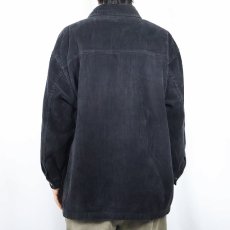 画像3: 90's〜 DENIM & Co. コーデュロイジップシャツジャケット BLACK 1X (3)