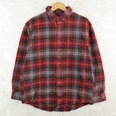 画像1: PENDLETON "MASON" オンブレーチェック柄 ボタンダウン ライトネルシャツ L (1)