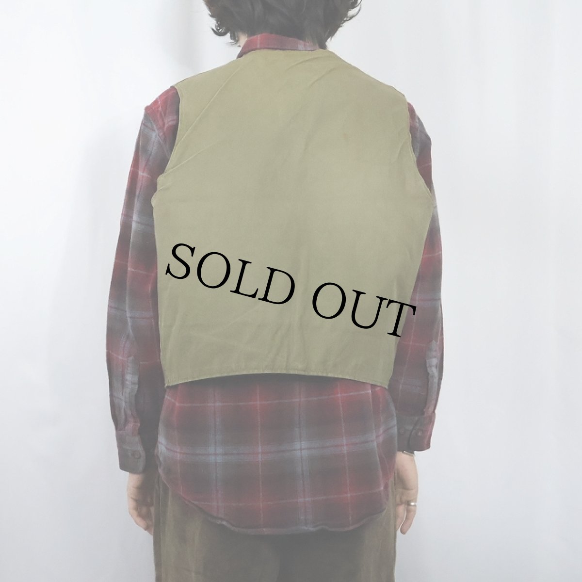 画像3: 40's コの字エンド ボアライナー ベスト (3)