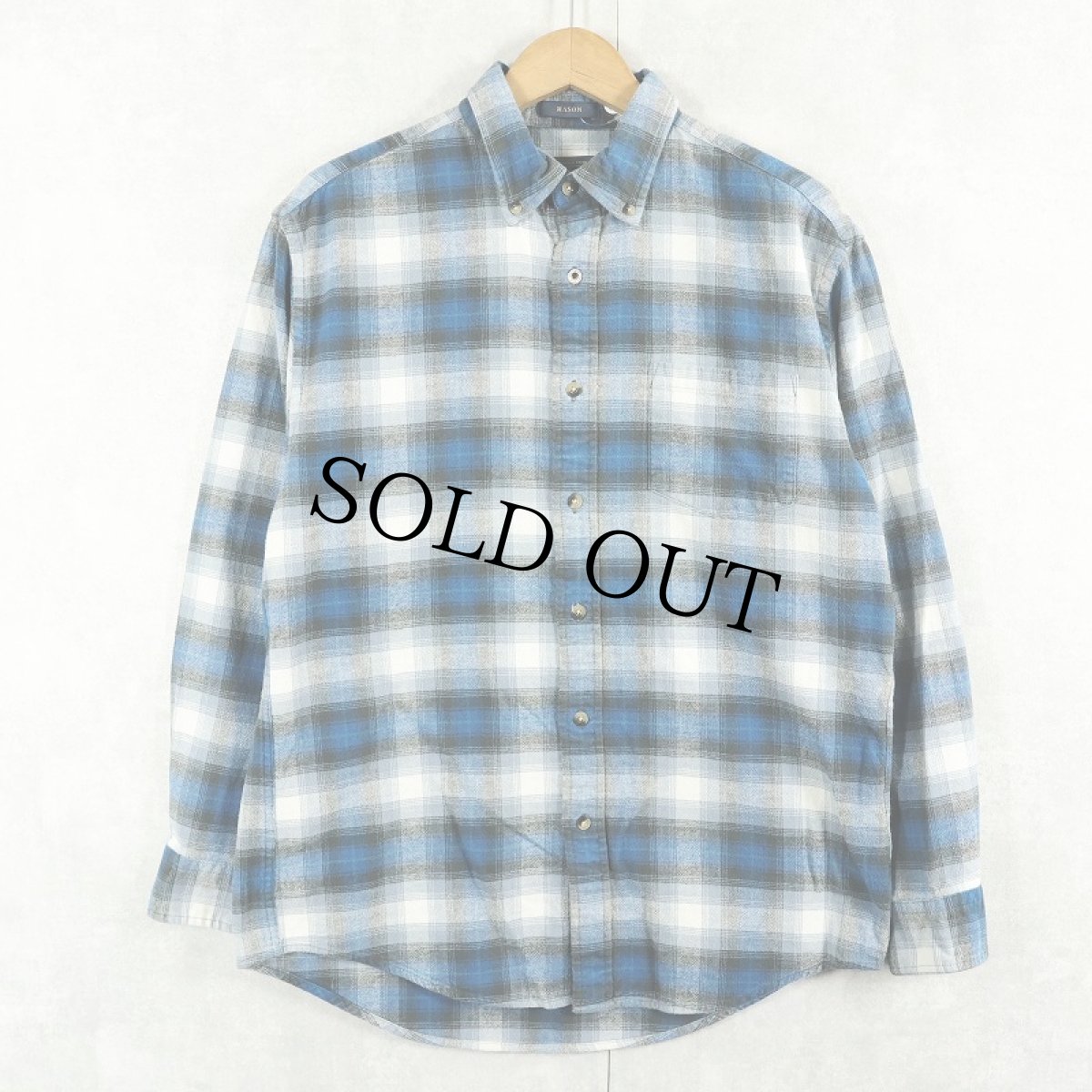 画像1: PENDLETON "MASON" オンブレーチェック柄 ボタンダウン ライトネルシャツ M (1)