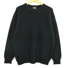 画像1: Neiman Marcus カシミア ニットセーター BLACK L (1)