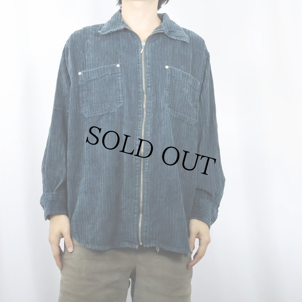 画像2: 【SALE】 90's〜 FADED GLORY コーデュロイジップシャツジャケット L (2)