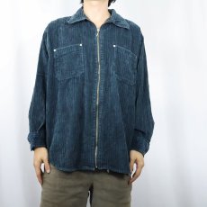 画像2: 90's〜 FADED GLORY コーデュロイジップシャツジャケット L (2)