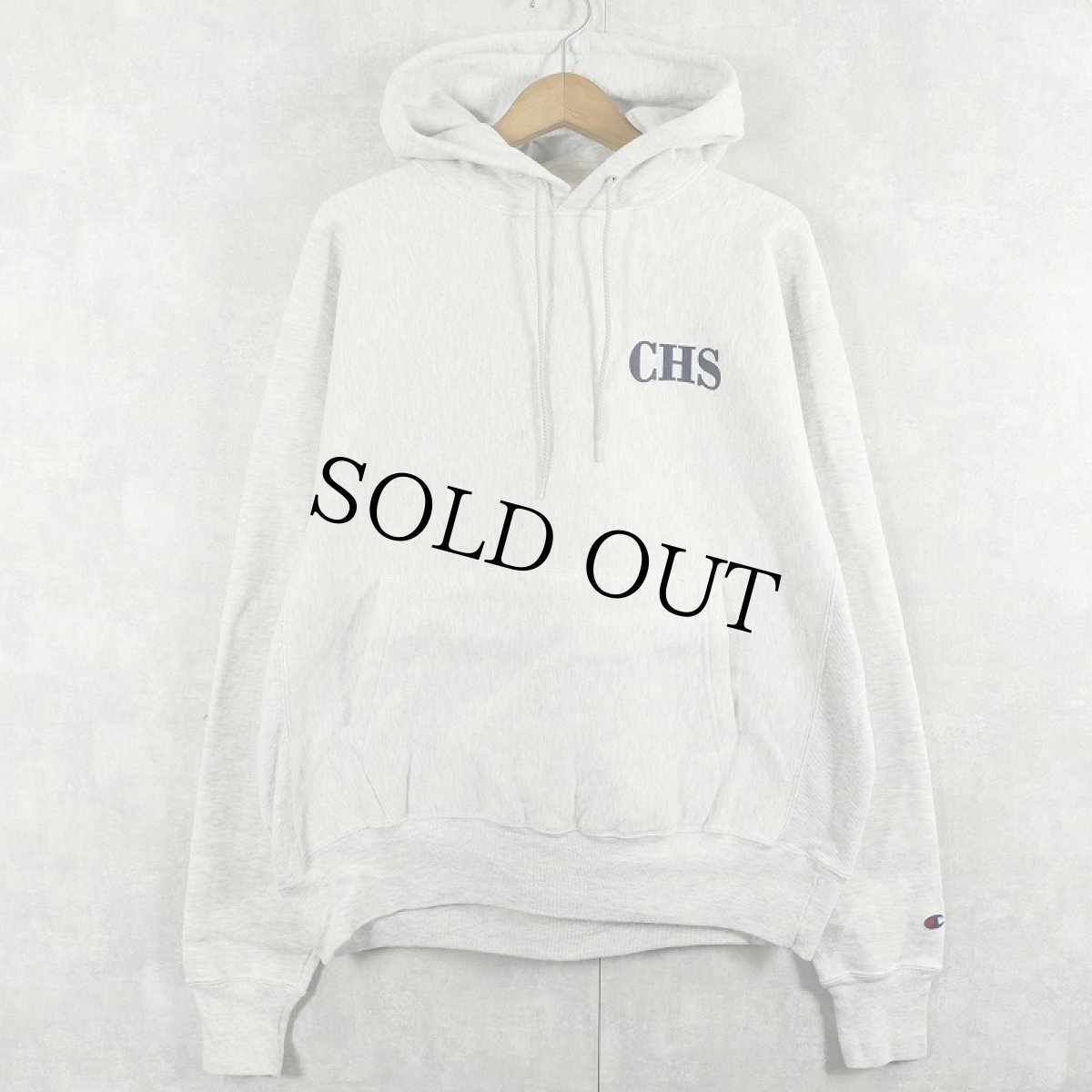 画像2: Champion PREMIUM REVERSE WEAVE "CHS" バックプリント スウェットフーディー L (2)